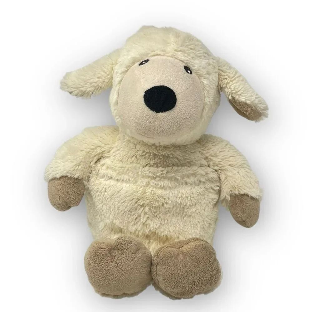 Intelex Warm & Cosy Lamb Plush Cream & Tan Microwaveable Lavender Scent Weighted